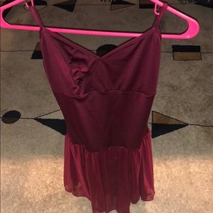 Body Wrappers Burgundy Maroon Dance Dress